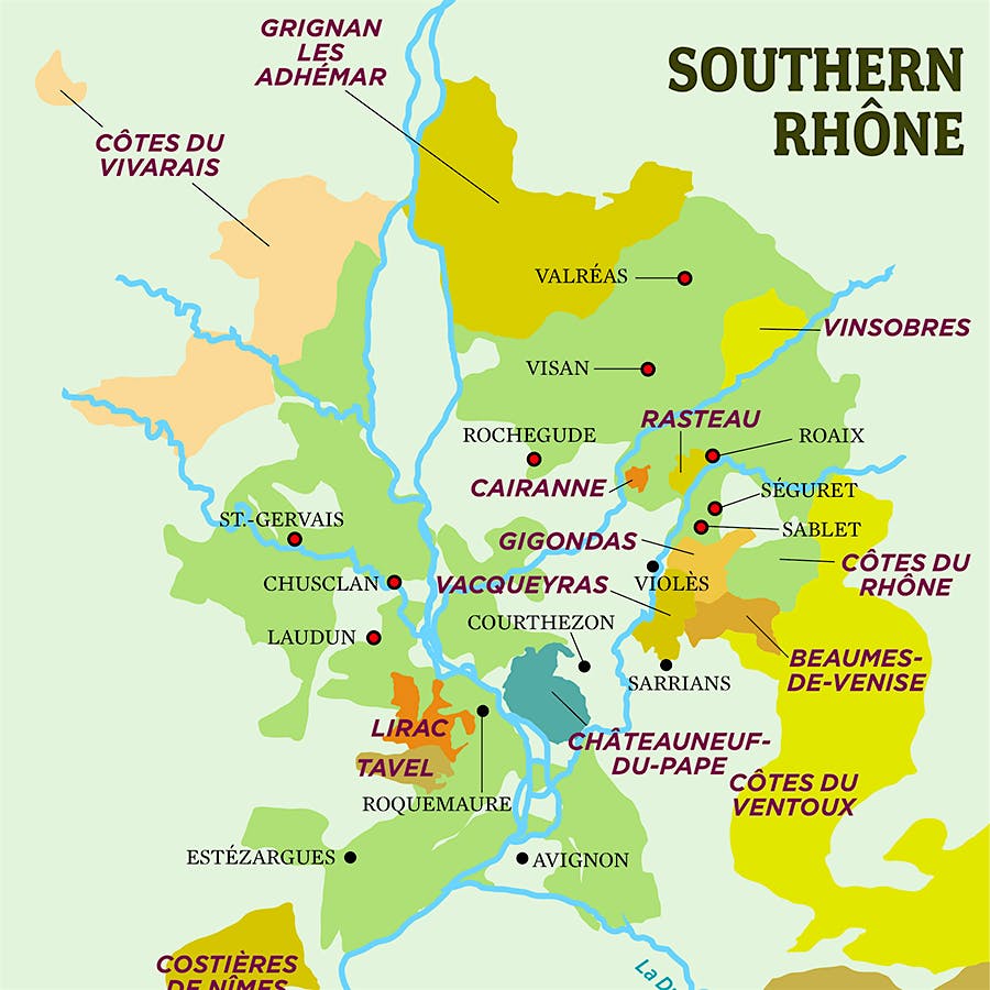 Southern Rhône Valley Vintage Charts